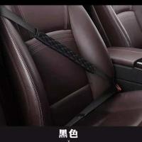 四季冰麻亚麻汽车通用安全带套护肩套车用保险带套一根一对装 冰麻黑色 27cm一根