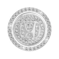 本田思域CRV冠道XRV皓影凌派专用一键启动改装按钮装饰贴保护盖 银钻环 单钻环