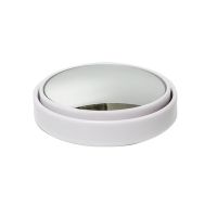 汽车后视镜小圆镜倒车盲点镜高清360度可调广角带边框反光辅助镜 白色单只装