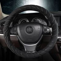 五菱宏光S/S1/S3之光荣光V小卡通用型方向盘套冬季短毛绒把套防滑 普通款毛绒-黑色