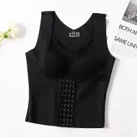 背背佳内衣女长款四合一聚拢无钢圈文胸女隐形矫正驼背收腹塑身衣 黑色 M 80-100斤