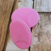 硅胶洁面刷手工洗脸刷软毛卸妆刷洗脸仪清洁毛孔去黑头污垢神器 椭圆形（小号）-粉红色