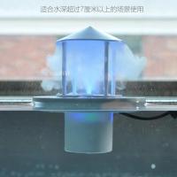 鱼缸鱼池起雾水雾器深水漂浮款假山流水盆景加湿器喷雾器造雾器 漂浮款彩灯+电源(中雾)