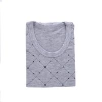 秋衣秋裤男士套装薄款打底保暖内衣线衣线裤内衣中青老年棉毛衫 单件上衣(颜色花型随机) XL