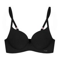 [赛芙蓉]单件or套装 无钢圈舒适简约少女内衣小胸聚拢无痕文胸 黑色[单件] 32/70A