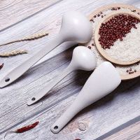 长柄大小号汤勺家用盛粥拉面喝汤稀饭塑料创意勺子厨房非木不粘锅 稻壳方形饭勺(单个装)