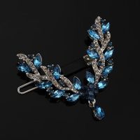 发夹一字夹后脑勺碎发夹小夹子女头饰顶夹水钻妈妈发卡成年女发饰 常规水钻青蛙夹墨兰