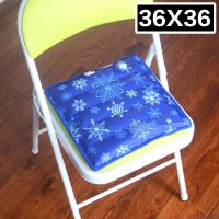 夏季办公室水坐垫 水垫冰垫 沙发坐垫 汽车充水凉垫 学生降温椅垫 36X36深蓝雪花大口+冰晶