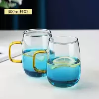 新品主妇北欧云石冷水壶大容量家用耐高温玻璃水壶水杯套装凉水壶 云石单杯两只装