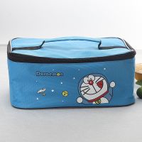 饭盒包手提午餐铝箔加厚手拎便当包饭盒袋卡通带饭帆布保温袋子 X蓝色保温袋