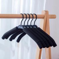 防滑海绵衣架 衣挂衣撑 成人无痕衣服架晾衣架 塑料衣挂婚纱衣架 5个装(不够用)