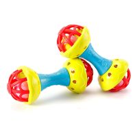 邦心宝宝玩具手摇铃可水煮磨牙棒0-3-6个月新生婴儿幼儿牙胶玩具 哦随机色（可水煮）彩色 1只邦手握1铃