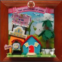 diy小屋盒子剧场手工拼装玩具迷你房子拼装模型送创意生日礼物女 波波历险记+工具三件套