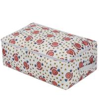 牛津布被子收纳袋整理袋装被子的袋子衣柜衣物服储物搬家收纳袋 米白色 红色笑脸 小号44*27*16