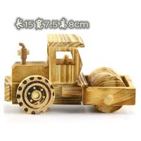 木制仿真模型风调雨顺儿童玩具爆米花压路机马车船拖拉机消防车 压路机