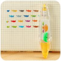 创意橘林按压花边修正带可爱修饰带日记diy装饰式手帐装饰花边带 黄色鳄鱼款