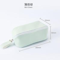 悟生大容量笔袋女简约日系学生文具盒韩国ins铅笔袋可爱小清新 190薄荷绿[赠可爱贴纸一张]