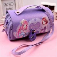 笔袋国小孩子女公主笔盒女耐用女学生二年级密码背带文具袋生韩版 紫色送背带+密码锁