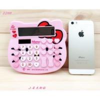 财务办公有声音大按键太阳能计算器 kitty可爱卡通创意学生计算机 小号太阳能2288粉色 无声音时间