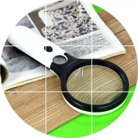 能看螨虫的放大镜双镜手持式维修看线路板发大镜老人阅读带led