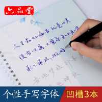 六品堂手写体字帖凹槽练字帖钢笔行楷速成男女生草书大学生初学者成人练字字体漂亮文艺练字本成年 手写霸气