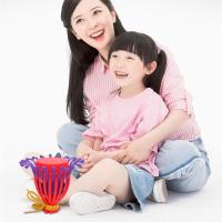 花篮儿童益智早教玩具手工课件穿线穿绳编织花篮幼儿创意3-6周岁 纸盒一个送一个再送4绳