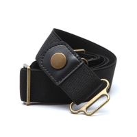 松紧腰带女真皮弹力懒人隐形皮带男牛仔裤百搭简约个性乐扣防过敏 新款黑色