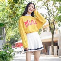 百褶裙短裙子女士春秋学生韩版半身a字裙高腰百搭学院风短裙裤女 白色织带款(自带安全裤) S