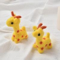 新手羊毛毡DIY戳戳乐材料包学生手工抱抱柴犬哈士奇鹿泰迪手机链 小鹿无视频教程送工具钥匙圈 送工具+钥匙扣+高清视频