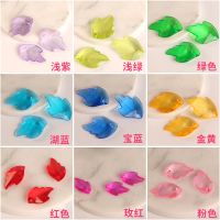 diy手工串珠38毫米26mm大小枫叶片金鱼尾巴花瓶发财树配件材料 10片单色请留言 大枫叶