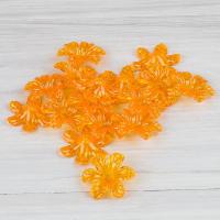 半斤装 透明花朵珠手工串珠DIY编织制作散珠材料成人串珠制作饰品 花朵珠 金黄色 半斤装