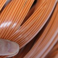 家具辅料藤线藤椅手工收纳筐童车编织修补材料圆扁藤皮塑料PE藤条 姜黄色 8*1.2单面光滑