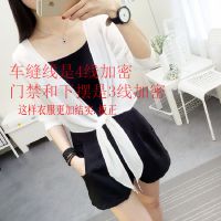 防晒衣小披肩短袖雪纺女夏系带薄款空调衫短款外搭小开衫百搭时尚 白色 S-80-90斤