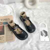 2021春季lolita制服大头软妹jk小皮鞋女日系可爱学生玛丽珍娃娃鞋 黑色亚光简约款 34