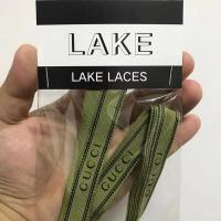 绿色丝带适配帆布鞋小白鞋联名鞋带包装饰品带子cucci字母图 绿色 无鞋带头 1.2米 适配6对孔