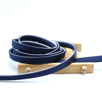 旗袍包边条 滚边条 对折双色免烫嵌条镶边仿真丝衣服缎带服装布料 藏青+白 5米