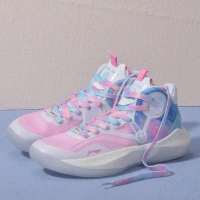 原创鞋带适配音速9樱花粉冰淇淋系列篮球鞋男女ins扎染鞋带 音速9鞋带一双140cm