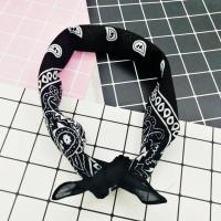 王逗逗同款发带ulzzang发带韩国原宿复古ins小方巾Chic头巾头饰女 黑色 逗逗同款方巾发带