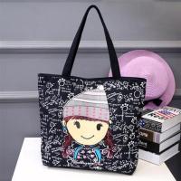 大号手提袋大容量购物袋学生韩版装书环保帆布袋子包女单肩小清新 灰帽子