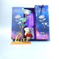 毕业季送老师女友礼物彩金玫瑰花生日女送妈妈男女友闺蜜同学礼物 彩金玫瑰 单支花无礼盒装