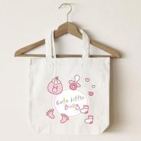 帆布袋学生简约棉布袋女单肩文艺时尚宝妈大容量收纳包环保购物袋 奶嘴 横向中号