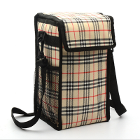 方形加厚保温袋大号午餐包便当包保温桶袋子防水手提提锅包 直径15cm*高21cm 米格