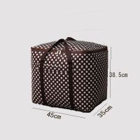 收纳袋子整理袋衣物棉被装被子子大号手提袋行李袋家用搬家打包袋 咖啡圆点小号