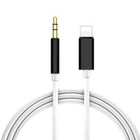 车载AUX音频线苹果转3.5mm圆公头听歌充电二合一连接线iPhone手机 苹果通用3.5音频-黑色