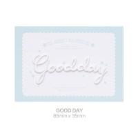 浮雕英文 刺绣布贴衣服贴手账龙骧包手机壳装饰T恤补丁贴自粘贴 Good Day(自粘款)