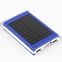 太阳能充电宝华为vivo苹果智能手机通用移动电源10000毫安mAh 蓝色 10000毫安