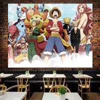 日式海贼王动漫背景墙宿舍改造床头出租屋背景布ins墙布墙壁挂毯 霸气海贼王 特价款1*0.7米+安装包