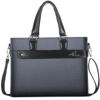 罗德袋鼠男士手提包背包新款时尚商务休闲公文包单肩包斜挎包男包 灰色(单包无赠品)