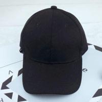 帽子男女铁环棒球帽街头弯沿帽春夏学生百搭韩版鸭舌帽情侣嘻哈帽 光板黑色 均码(可调节)