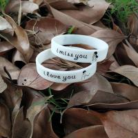 发荧夜光情侣手链一对 男女学生日韩版饰品 硅胶手镯发光手串手环 男款17cm加女款17cm [男纯白色][女纯白色]